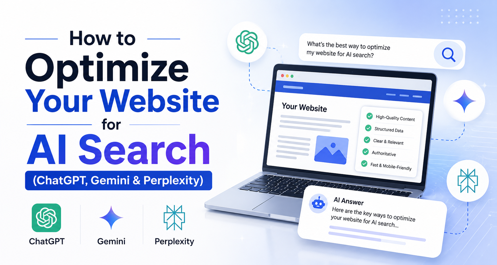 You are currently viewing How to Optimize Your Website for AI Search (ChatGPT, Gemini & Perplexity)